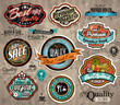 Set of Premium Quality Vintage Labels