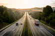 Long exposure photo of traffic on the move