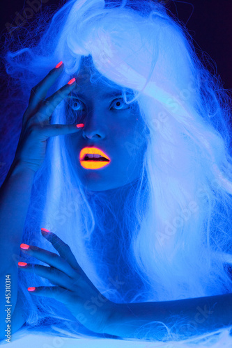 Photo: Fairy tale portrait in uv light Fairy tale portrait in uv light