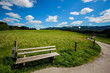 Wooden Bench at Beautiful Countryside