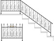 Vector: Wrought iron stairscase and gate Wrought iron stairscase and gate