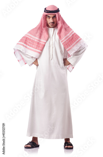Photo: Arab man isolated on the white Arab man isolated on the white