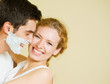 Cheerfull couple having a fun together