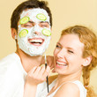 Cheerfull couple having a fun together