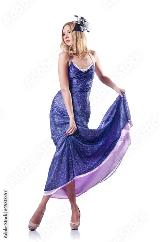 Photo: Young woman isolated on white Young woman isolated on white