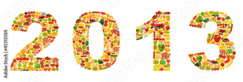 Photo: Alphabet made of many fruits and vegetables Alphabet made of many fruits and vegetables