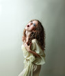 woman becoming zombie