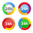 Vector: 24 hours icons 24 hours icons
