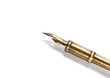 vintage ink pen isolated on white