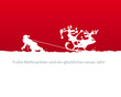 Weihnachtskarte Santa zieht Schlitten