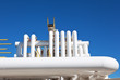 Industrial pipe with gas and oil and water