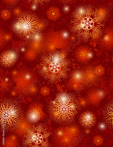 Vector: red background with snowflakes, vector red background with snowflakes, vector