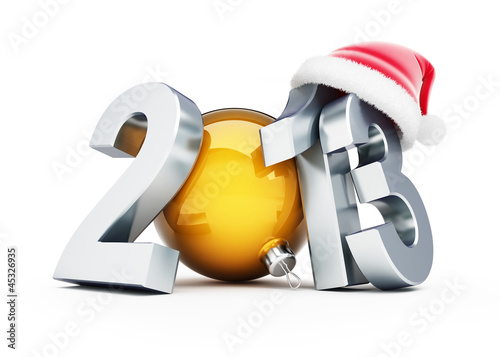 Illustration: happy new year 2012 santa hat on white background happy new year 2012 santa hat on white background