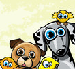 Cartoon vector funny family