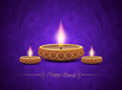 elegant background for diwali with beautiful lamps.
