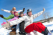 Friends on winter vacation