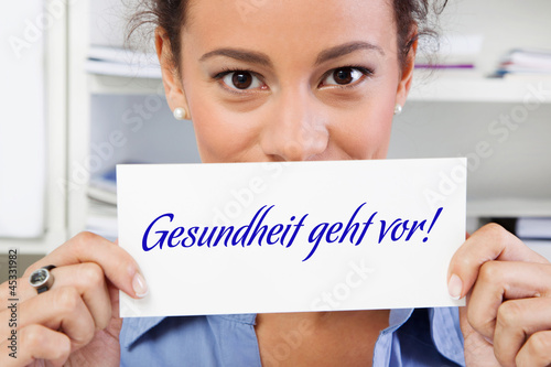 Photo: Gesundheit geht vor! Gesundheit geht vor!