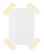 Taped down blank paper