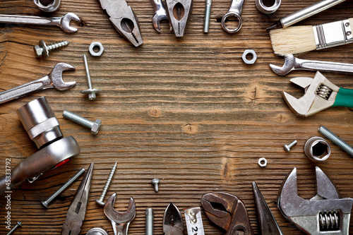 Photo: Group of used tools Group of used tools