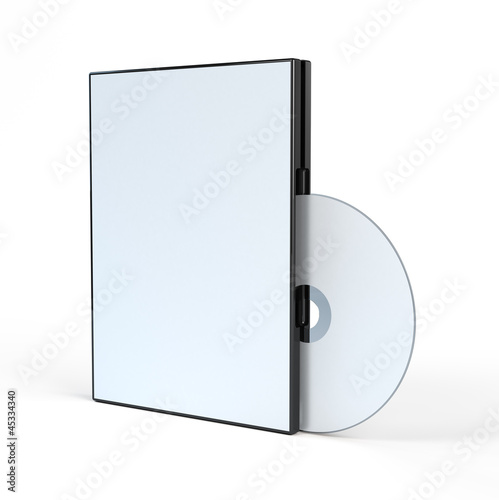Illustration: Blank DVD case and disc Blank DVD case and disc