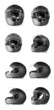 Black motorcycle helmet