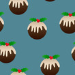 Vector: Christmas Plum Pudding Seamless Background Christmas Plum Pudding Seamless Background