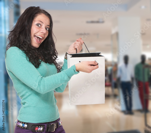 Photo: Enthusiastic shopper Enthusiastic shopper