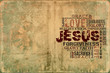 Religious Words on Grunge Background