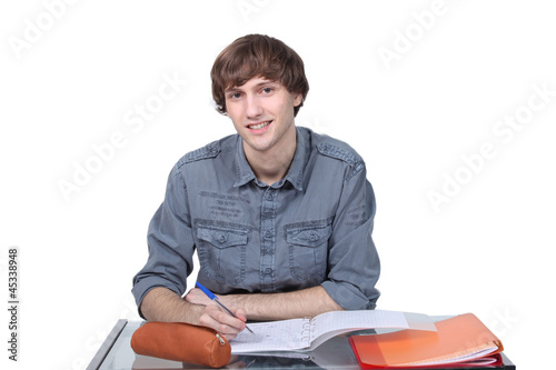 Photo: Teenager studying Teenager studying