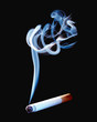 Cigarette with smoke