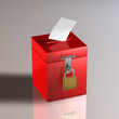 Wahlurne Rot