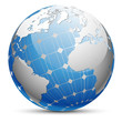 planet Earth with a solar panel