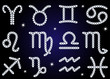 Vector: horoscope of diamonds on a dark background horoscope of diamonds on a dark background