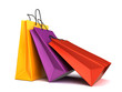 Illustration: 3d render of colorful shopping bags 3d render of colorful shopping bags