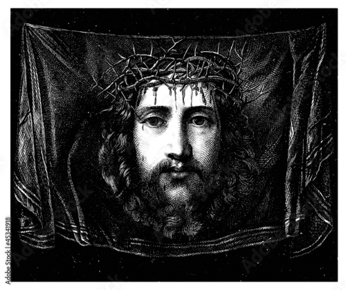 Illustration: Christus Face - St Veronica Cloth - Portrait Christus Face - St Veronica Cloth - Portrait