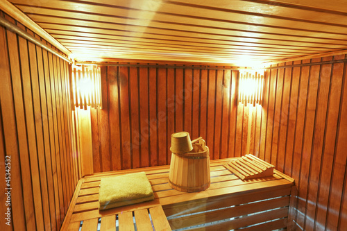 Photo: Sauna with ready accessories for washing Sauna with ready accessories for washing
