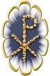 Christogramm aus Goldnuggets