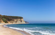Beautiful beach and rocky seashore