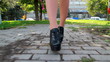 woman's legs walking