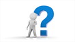 Video: 3d cartoon character stays near question mark 3d cartoon character stays near question mark
