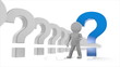 Video: 3d cartoon character stays near question mark 3d cartoon character stays near question mark
