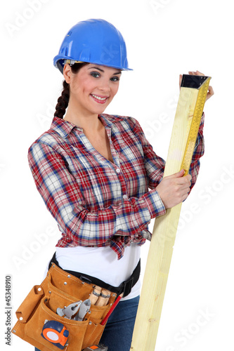 Photo: Female carpenter Female carpenter
