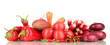 fresh red vegetables isolated on white