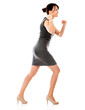 Businesswoman pulling