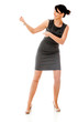 Business woman pulling