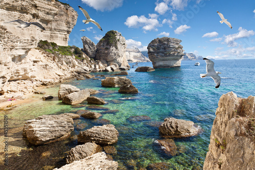Photo: falaises de Bonifacio, Corse falaises de Bonifacio, Corse