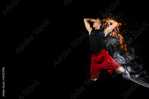 Photo: Basketball player with a ball Basketball player with a ball