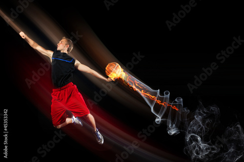 Photo: Basketball player with a ball Basketball player with a ball