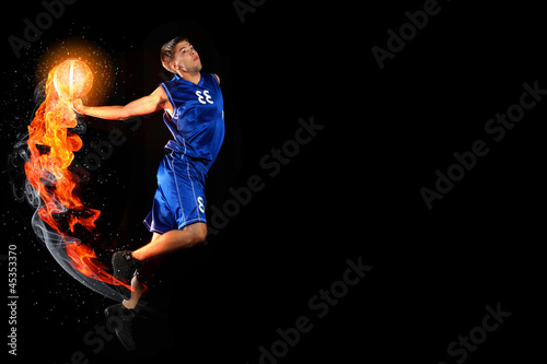 Photo: Basketball player with a ball Basketball player with a ball