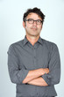 handsome man with glasses